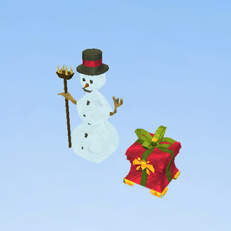 Christmas Gift & Snowman 