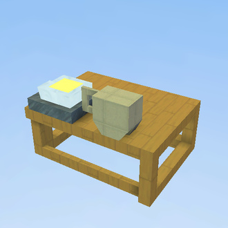 TABLE WITH EGG AND COFFEE