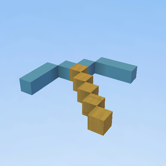 Diamond pickaxe at ground