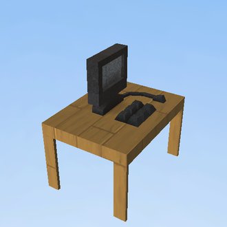 computer and table (detailed)