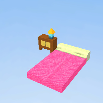 una cama hermosa