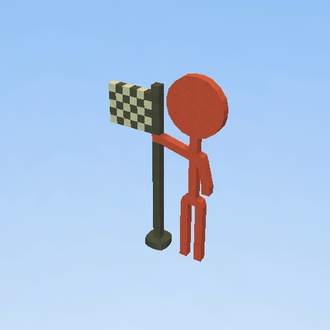 Stickman with flag