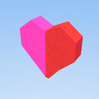  red and pink hart