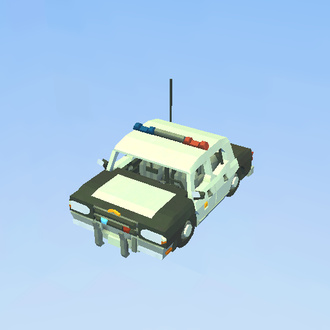 Lowpoly 80s Police Car